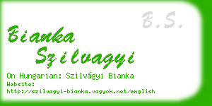 bianka szilvagyi business card